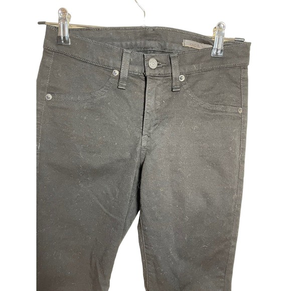 Rag & Bone Jean Womens Leather Mid-Rise Skinny Leg Jeans Pants Black Size 25 - Picture 4 of 16